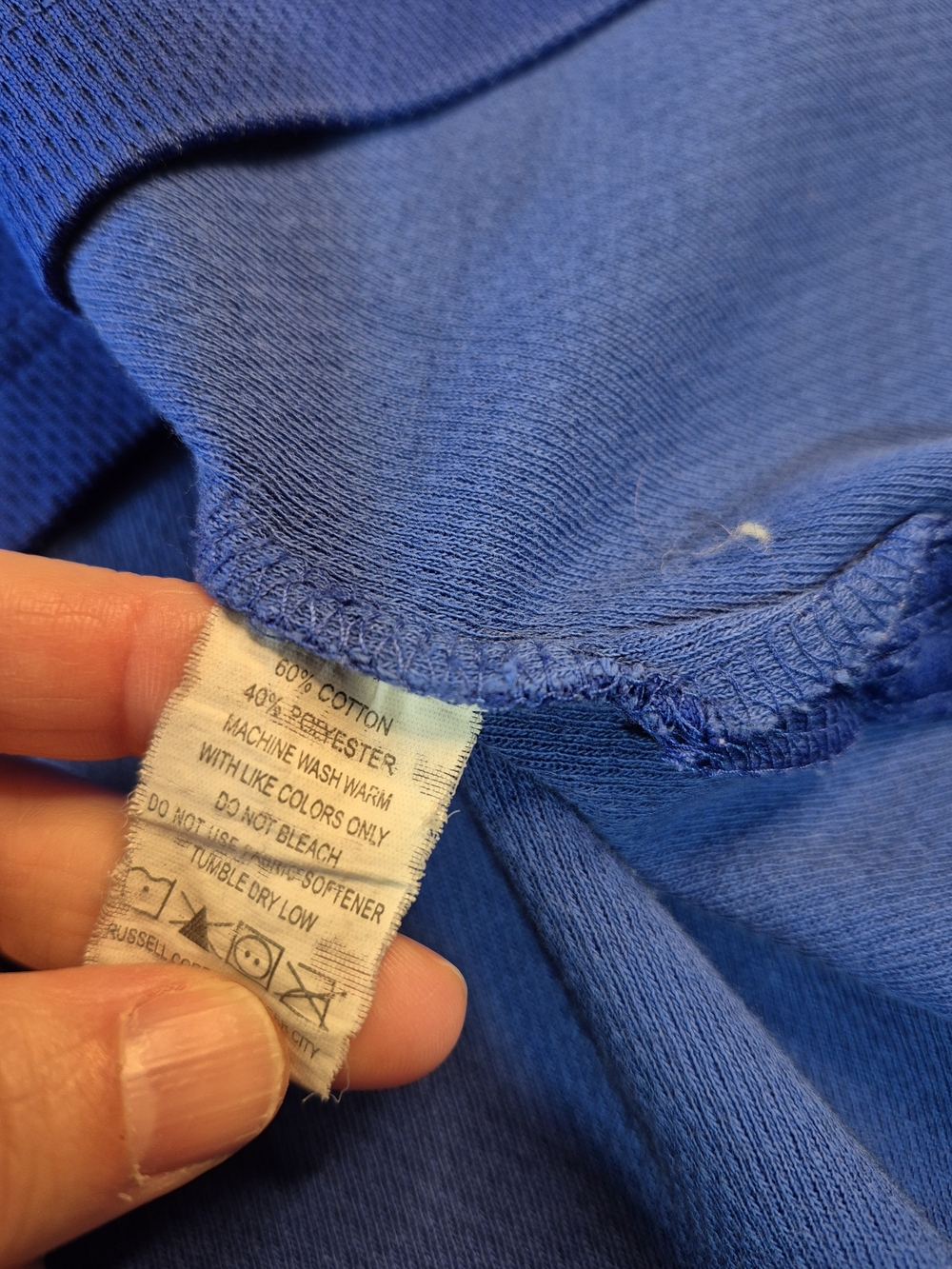 Russell Athletic Royal Blue Polo with White Accents - Picture 7 of 8